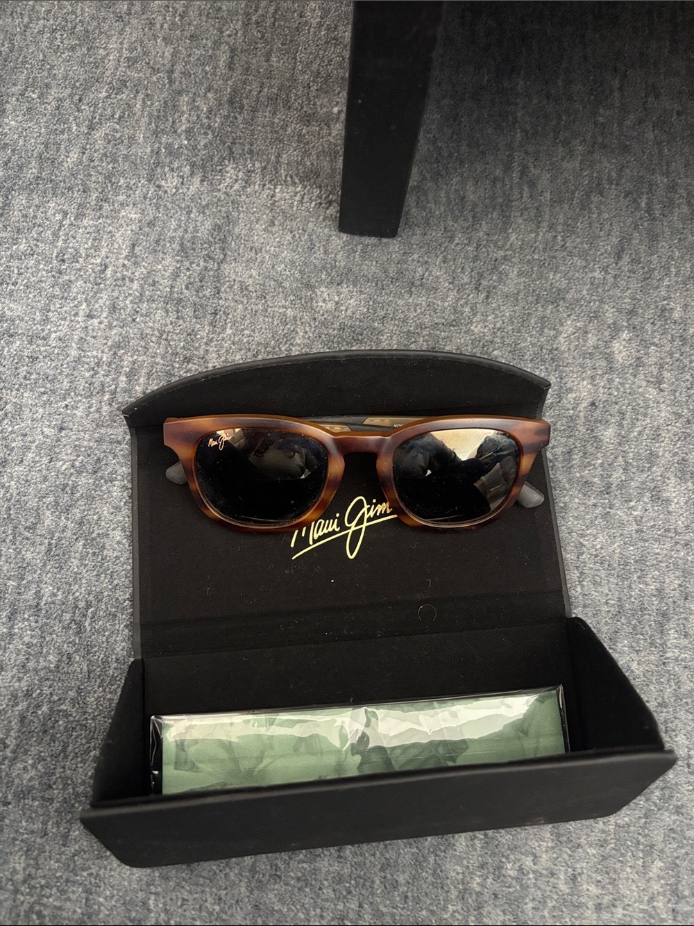 Maui Jim Tortoise Frame Sunglasses with Dark Lenses
